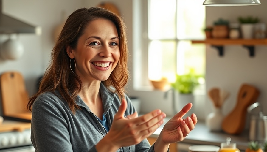 Advice for parents of children with food allergies shared in a kitchen.