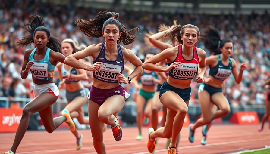Gabby Thomas sprinting in a race, World Championships.
