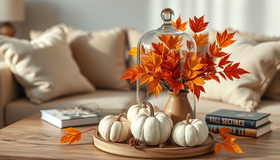 Fall decorating ideas with pumpkins and leaves.