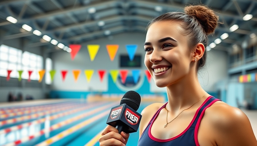 Gretchen Walsh discusses her race plan at a swimming event.