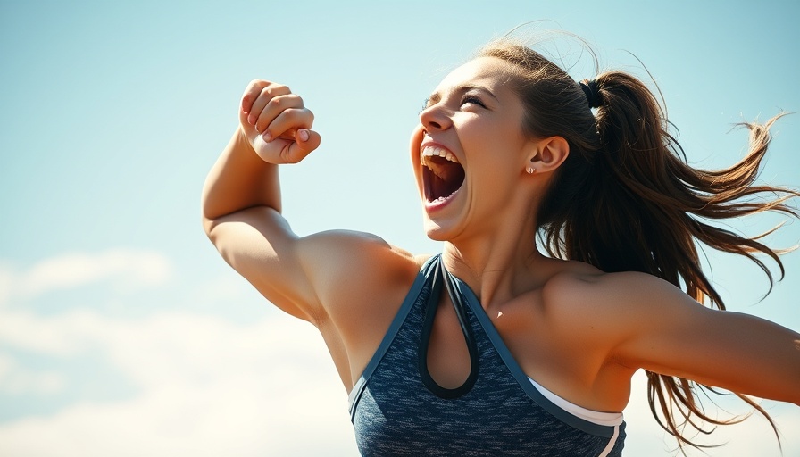 Valarie Allman Finding Joy in Competitive Athletics, athlete celebrating mid-action