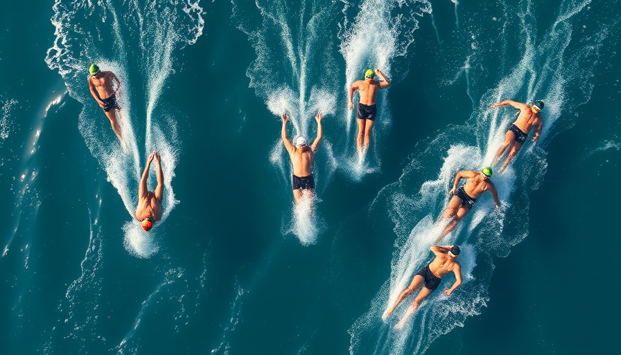 Swimmers racing in open water, take charge of your swim dynamic action.