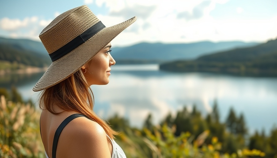 Bona Fide Residence Test: Woman overlooking lake with mountains.