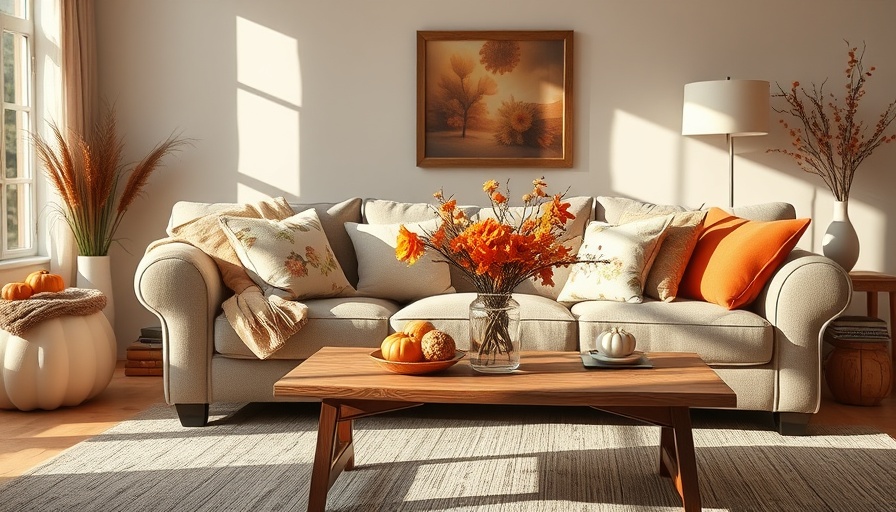 Home style fall decorating ideas in a cozy living room.