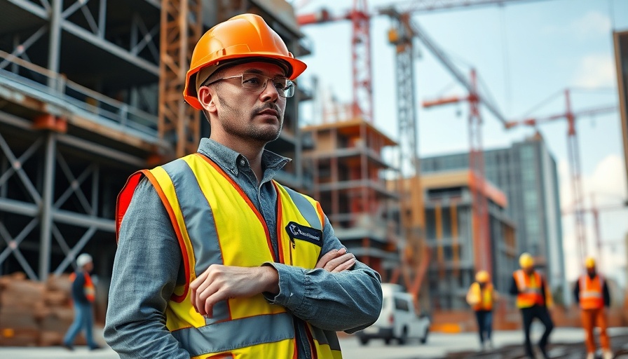 Safety officer on site in Qatar construction environment