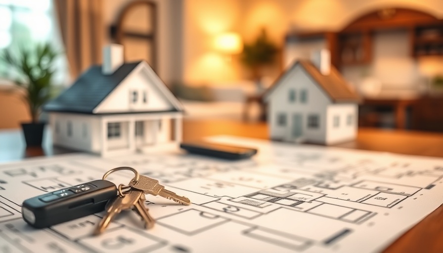 Table with house model, floor plan, and keys, related to non-resident income tax deductions Spain.