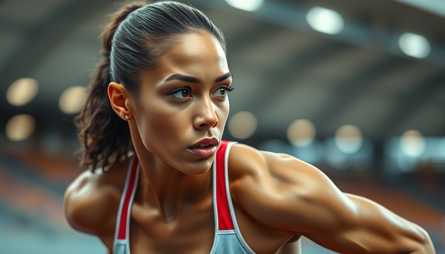 Women's 200M World Championships preview featuring focused female sprinter.