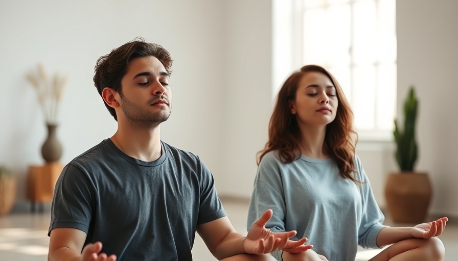 Mindfulness meditation group practice session with young adults for therapy.