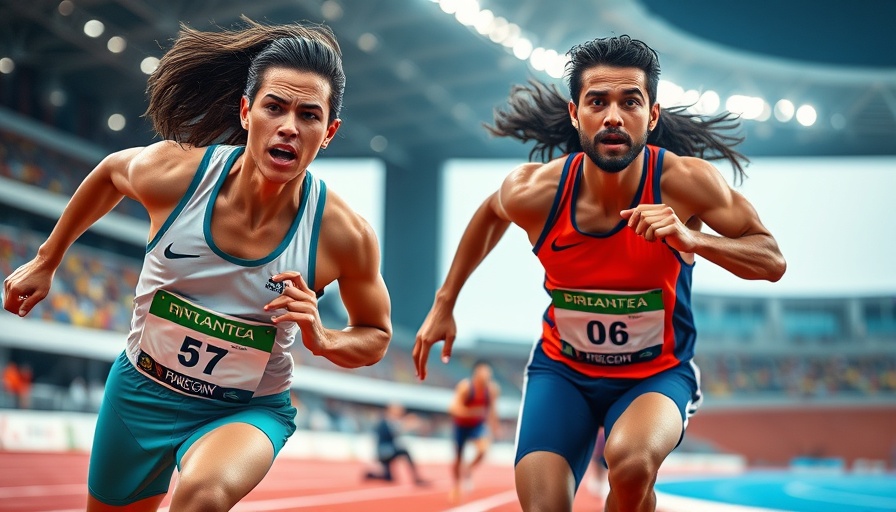Track and Field athlete compensation: dynamic image of two USA athletes competing.