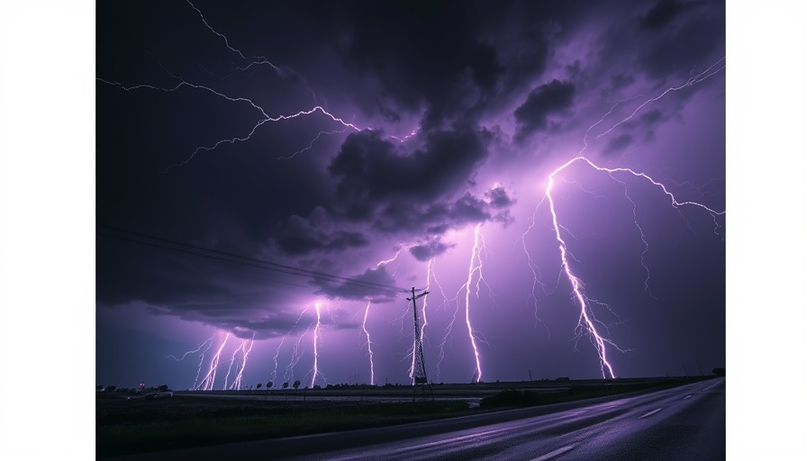 Intense lightning storm during the night, neurodivergent trauma responses metaphor.