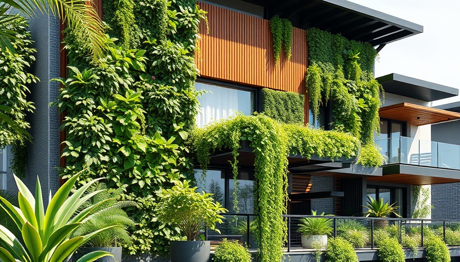 Modern terrace house with compact living design and vertical garden.