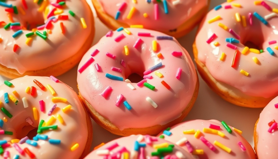 Brightly glazed donuts with colorful sprinkles, Cottage Cheese Donuts Recipe.