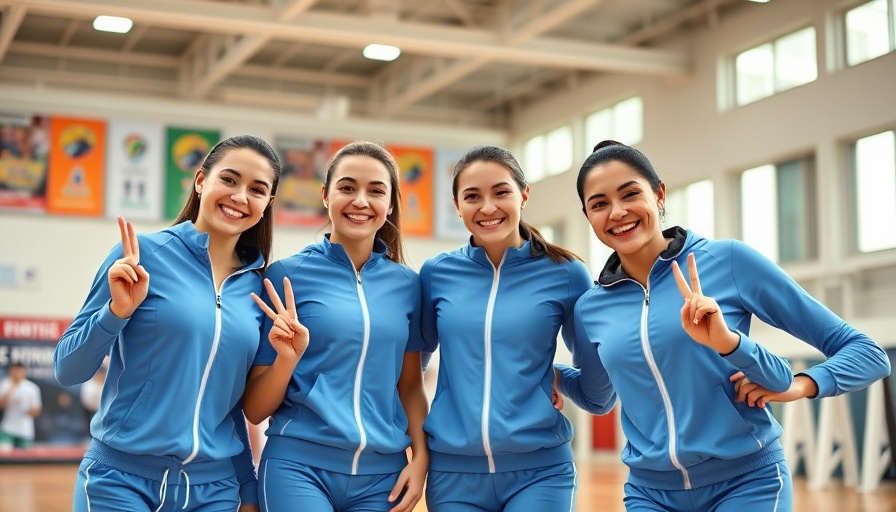 2025 Japanese National Sports Festival athletes in blue tracksuits.
