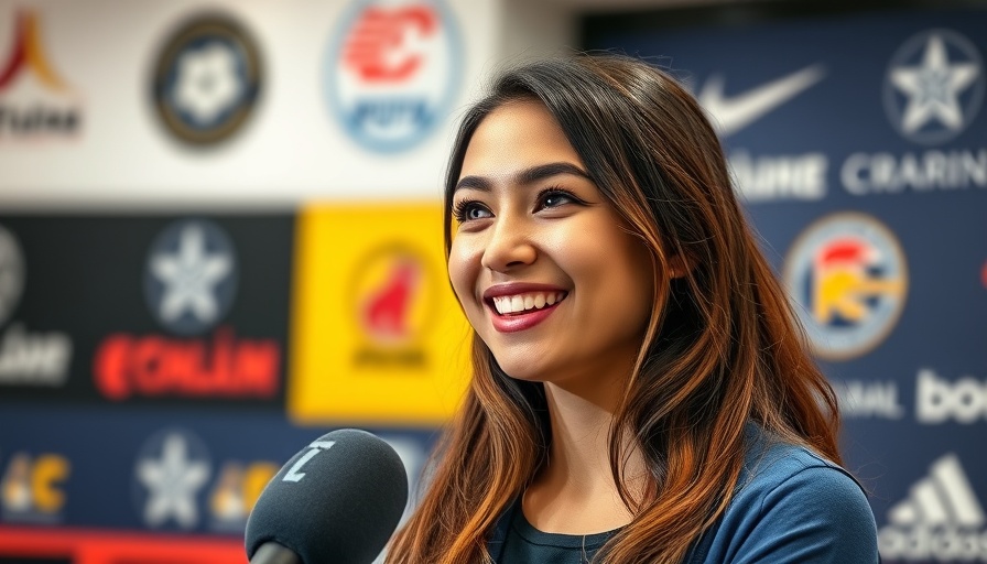 Young woman smiling during an interview at a sports event, Coaching Helen Maroulis.
