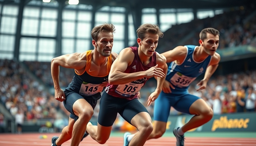 Brian Lavell Gout Gout 200 meters race with determined athletes.