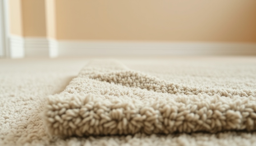 Carpet pulled back to reveal underlay for mold removal.