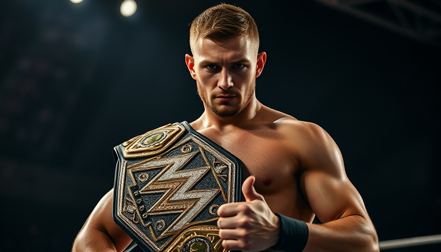 Saeid Esmaeili World Champion with championship belt in focus.