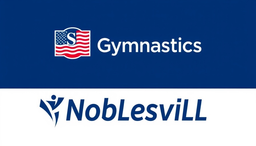 USA Gymnastics Training and Wellness Center logo with Noblesville badge.