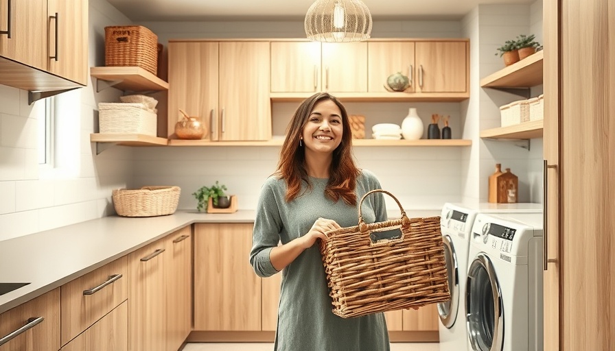 Modern laundry room makeover ideas with sleek design and natural decor.