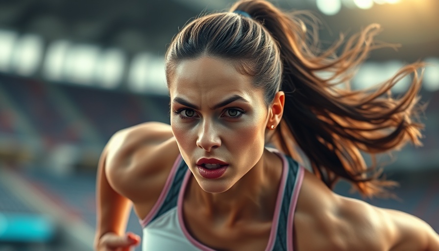 Focused athlete sprinting, Melissa Jefferson-Wooden Atlas Impact.