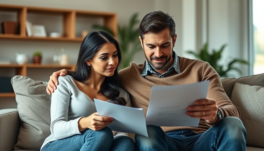 Focused couple reviewing documents on FBAR vs FATCA for US Expats in a living room.