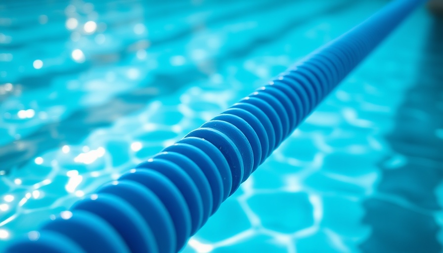 Close-up of swimming pool lane divider at Florida State Swimming Invitational.