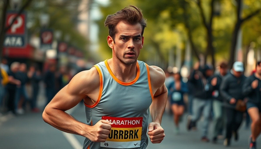 Marathon runner showcasing determination and energy during Berlin Marathon.