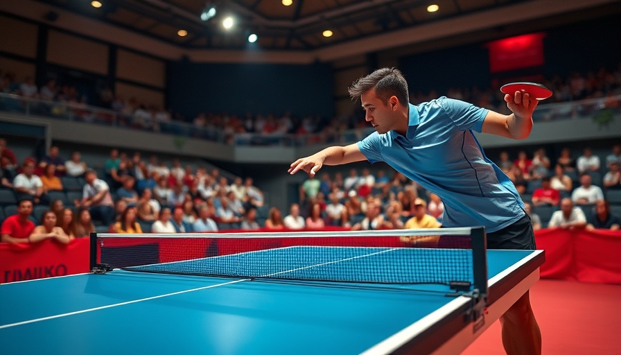 Winter in Qatar events: table tennis player during a match