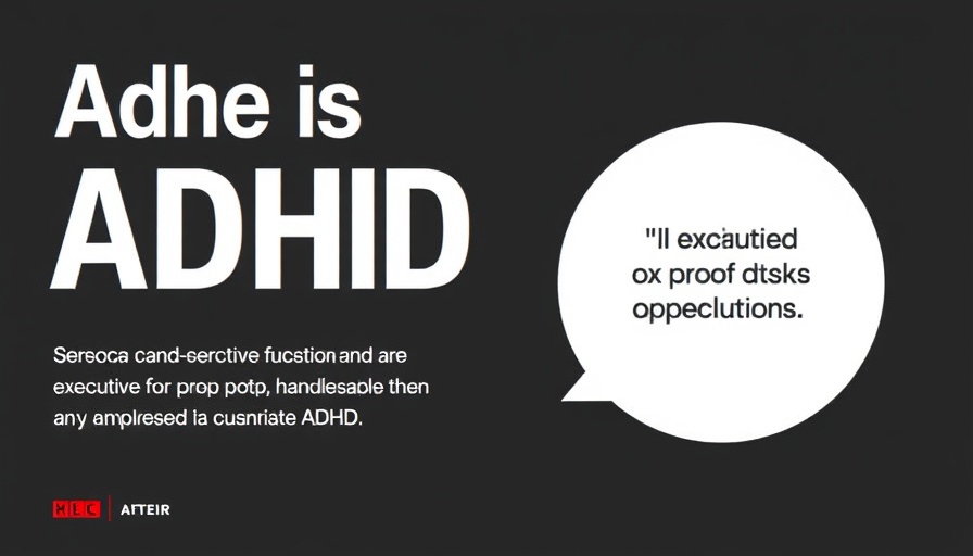 Informative poster about ADHD myths and facts with Thomas E. Brown quote.