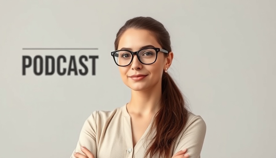 Confident woman promoting Child's Immunity and Nutrition Tips podcast.