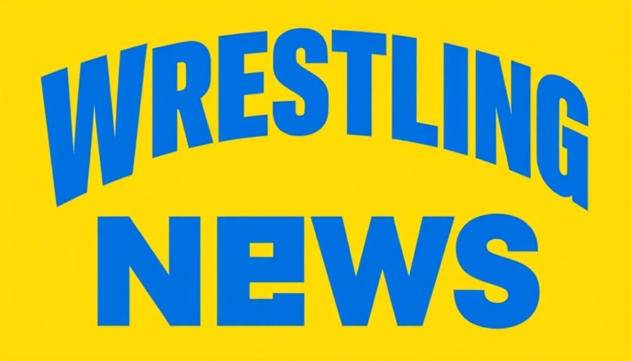 Bold wrestling news logo on yellow background, WWE legal news.