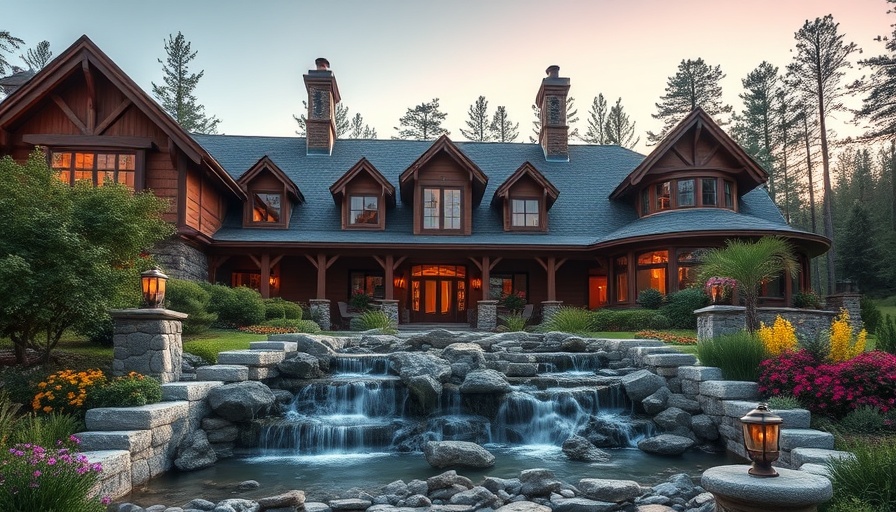 Tips to boost curb appeal: Stunning house with waterfall landscaping