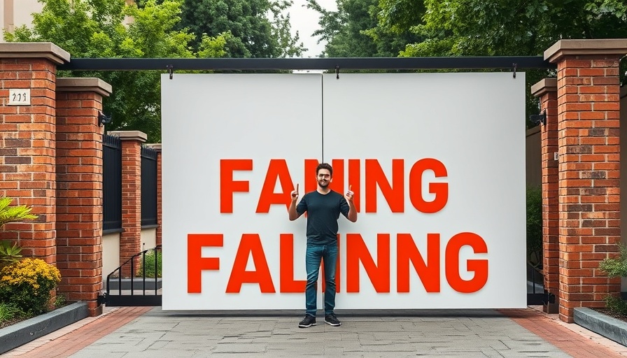 Innovative DIY sliding gate made of foam board with bold text.