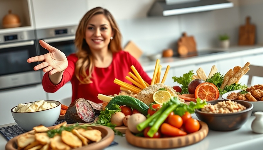 Portuguese food with dietary variety in a modern kitchen setting.