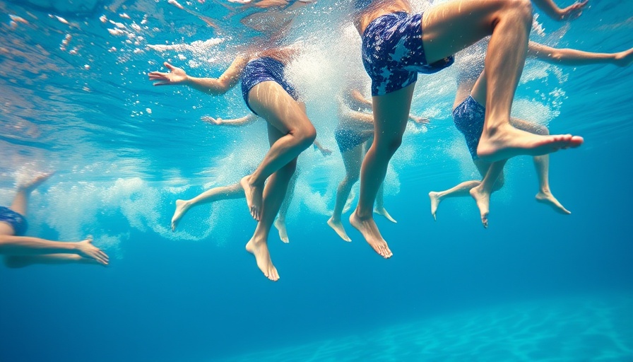 Swimmers demonstrating the best freestyle kick techniques underwater.