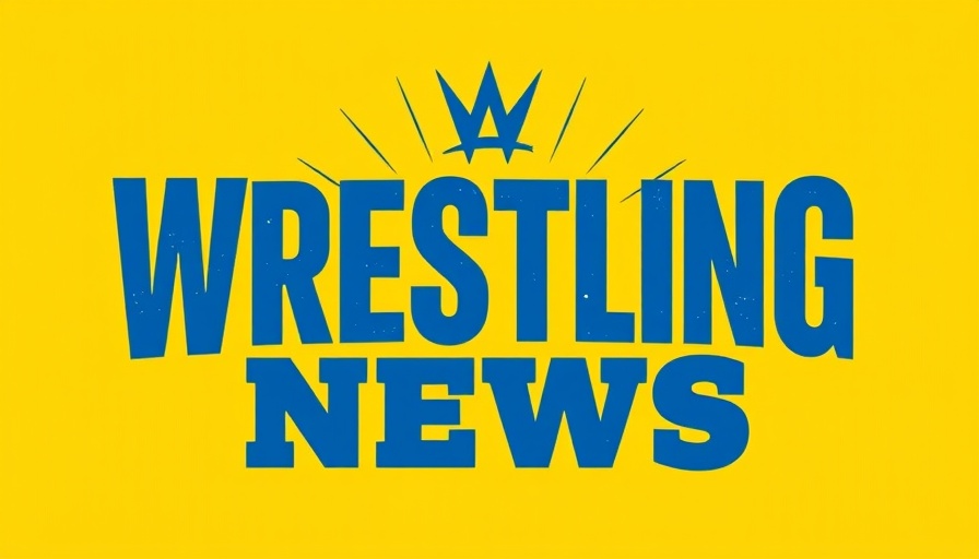 Bold Wrestling News logo on yellow background, dynamic design