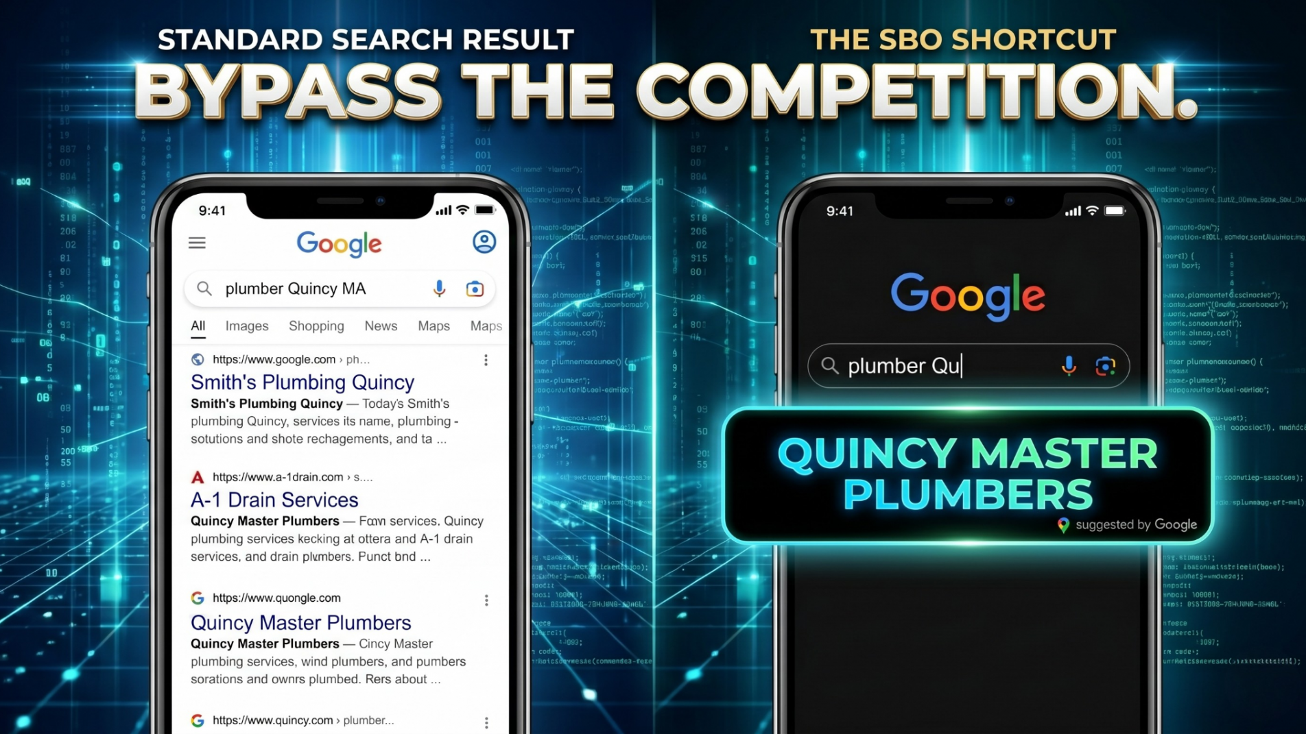 Standard search vs the sbo shortcut