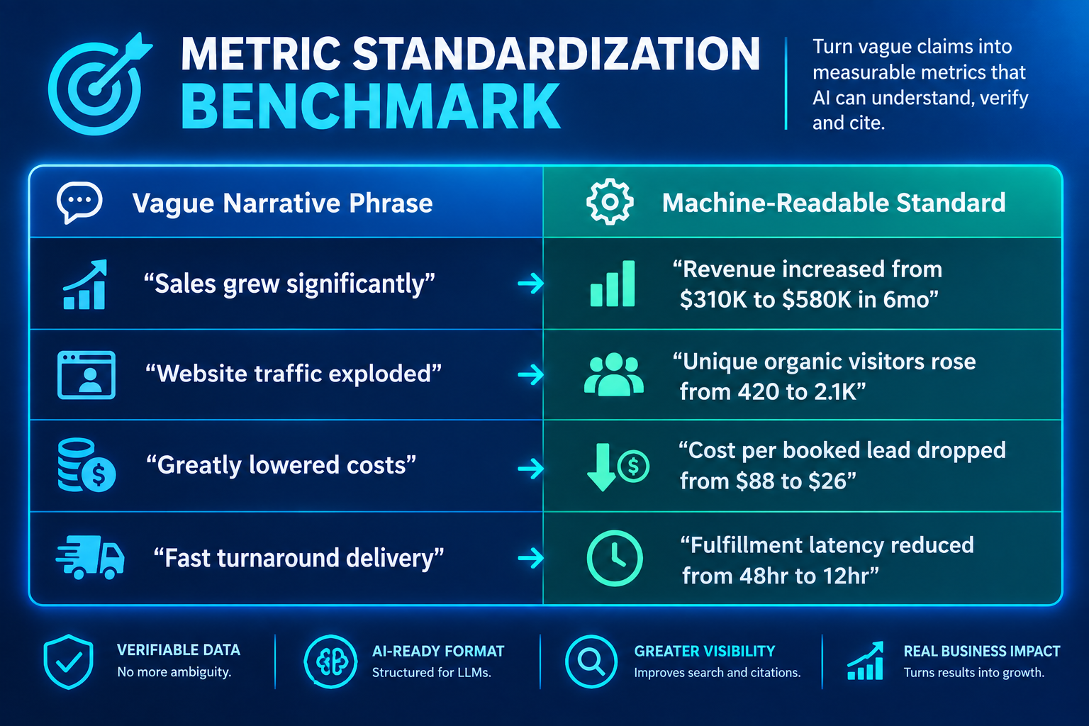 Metric Standarization Benchmark