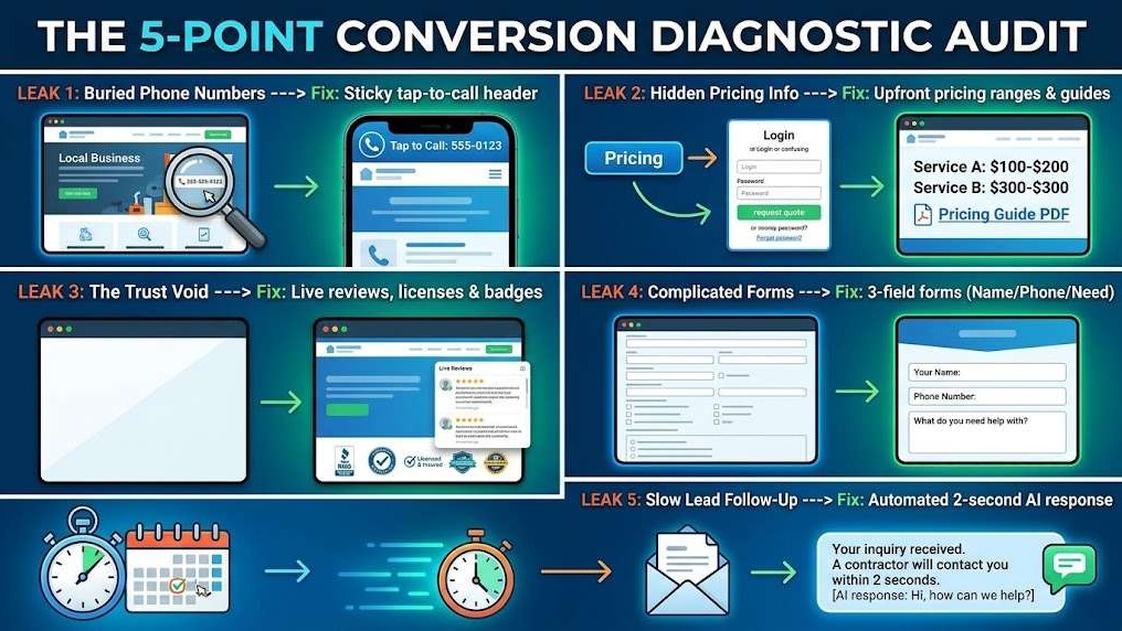 The 5 point conversion diagnotic audit