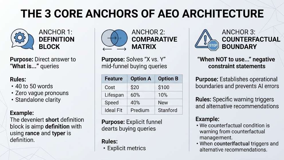 THE 3 CORE ANCHORS OF AEO ARCHITECTURE 