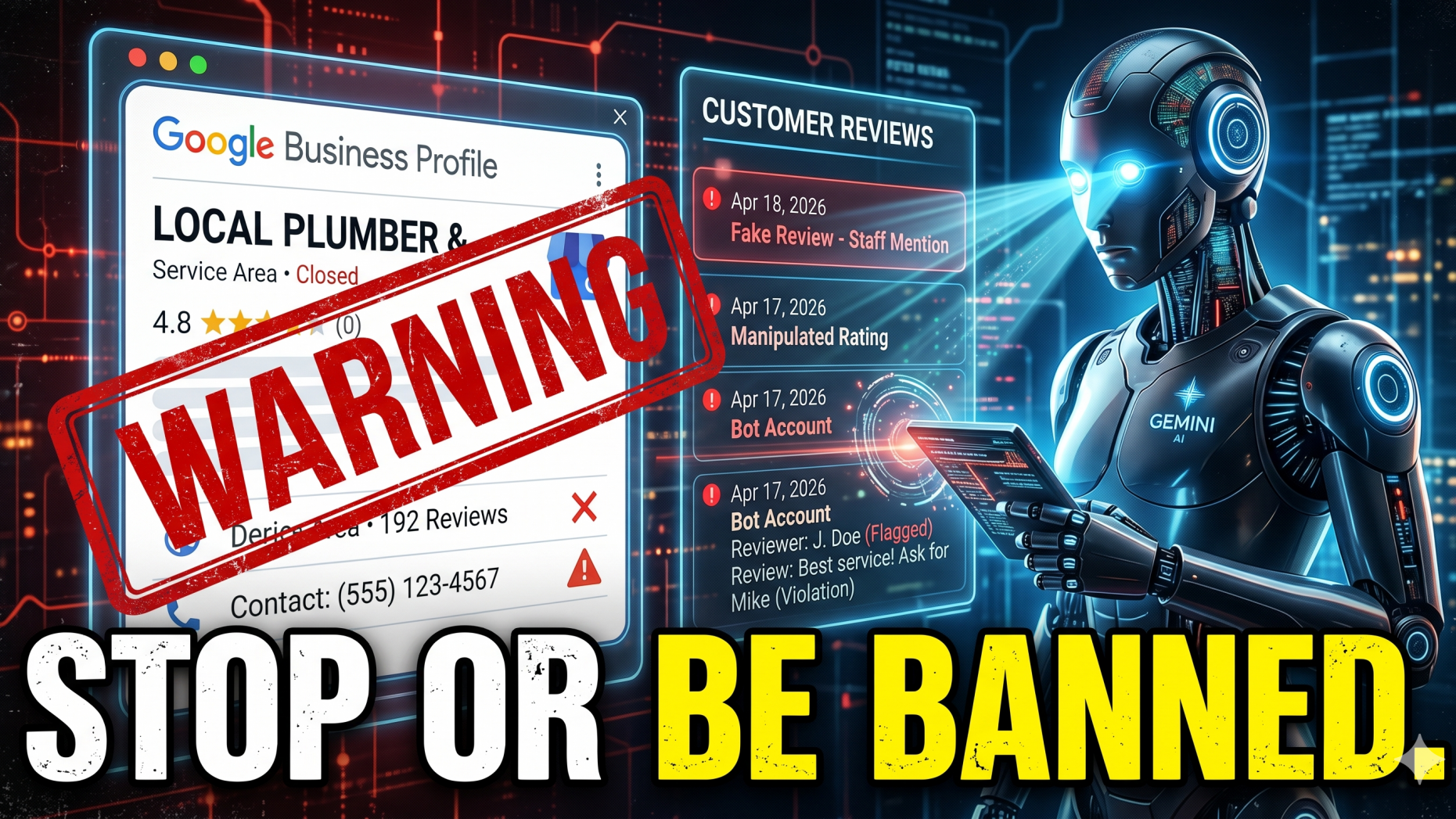 Manipulating reviews will get you banned