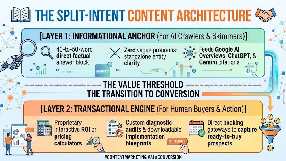 split intent content architecture
