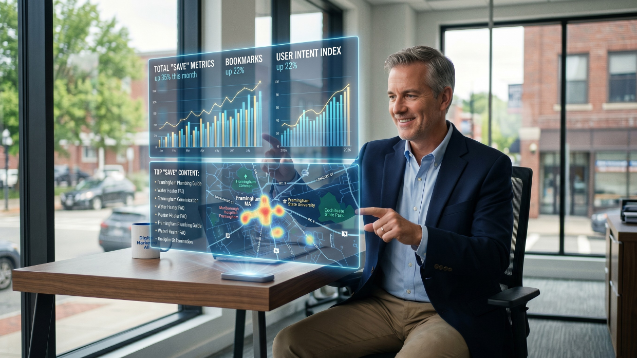 Digital Marketing All ROI analysis dashboard for a local business.