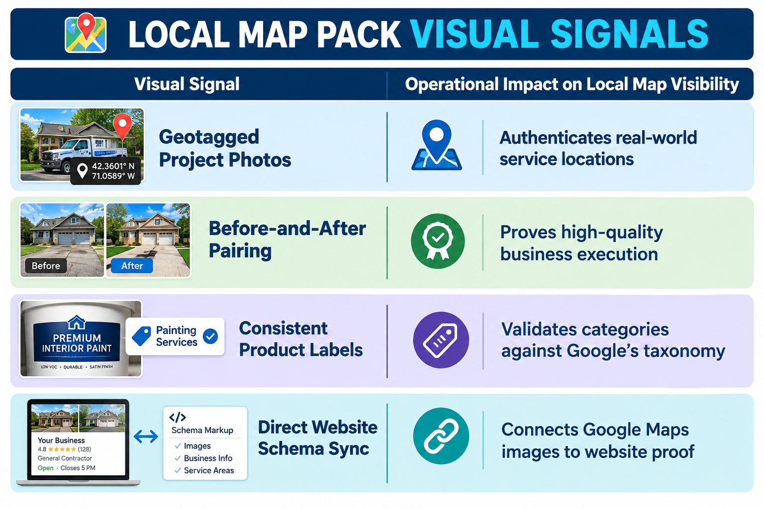 Local Map Pack Visual Signals