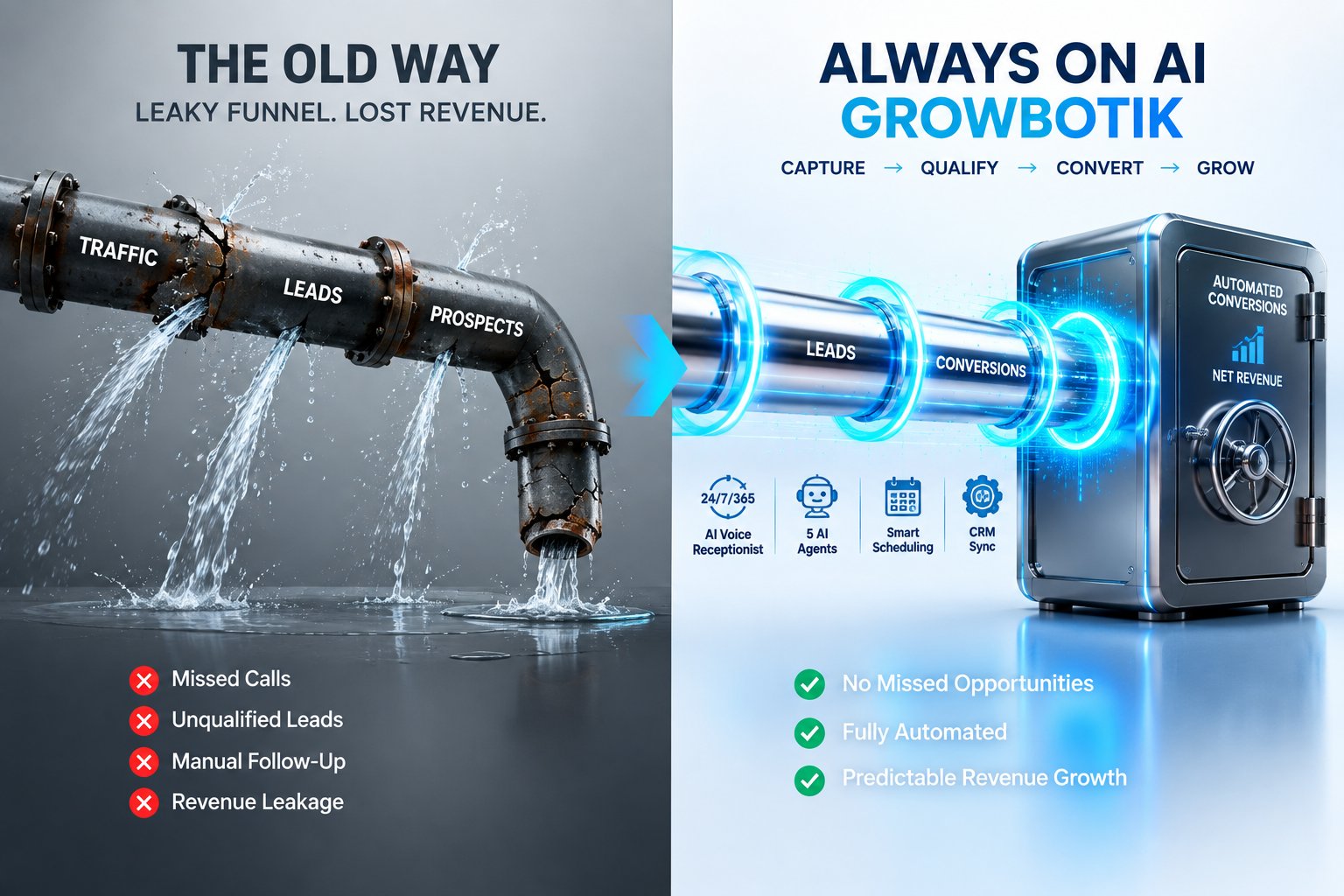 Old way vs Always On AI and Growbotik
