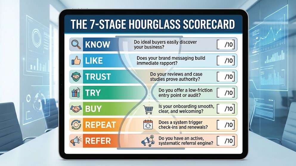 7 Stage Hourglass Scorecard