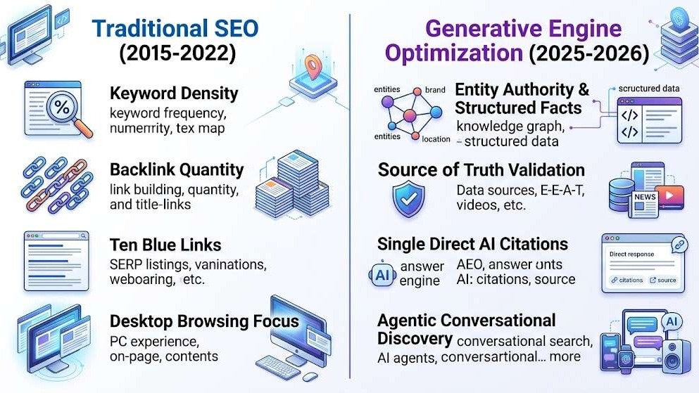 traditional seo vs geo 