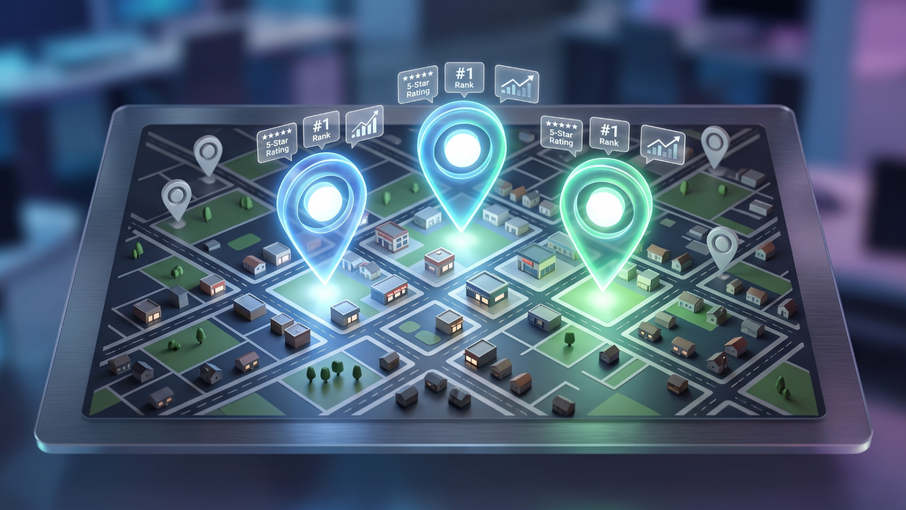 Local search map pack optimization illustration
