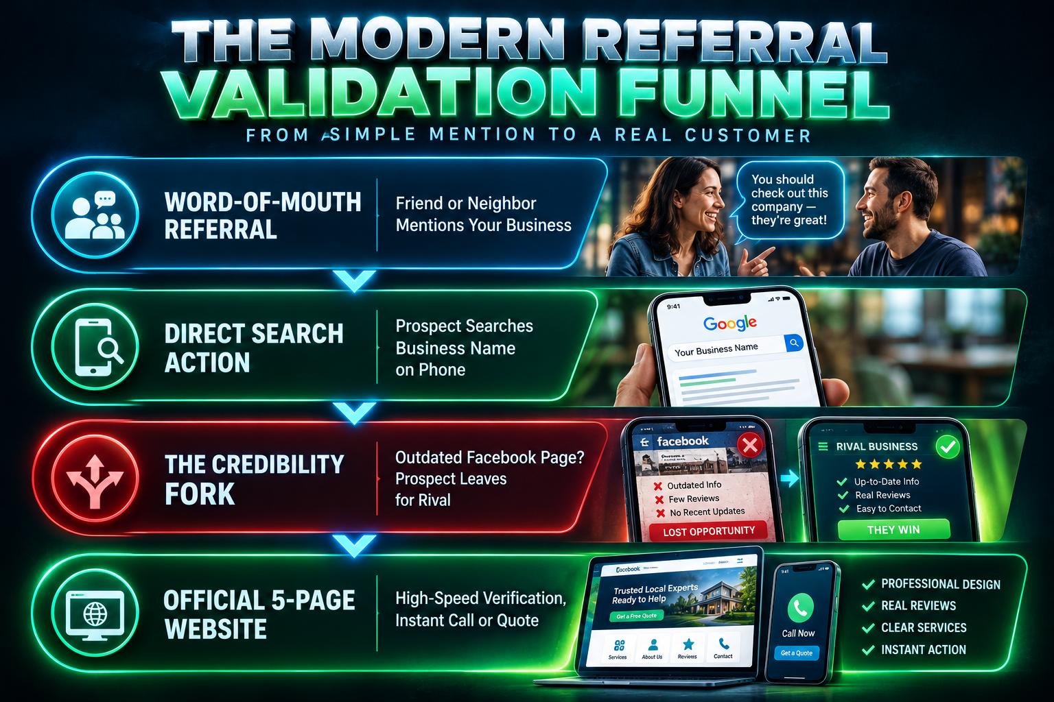 The modern referral validation funnel