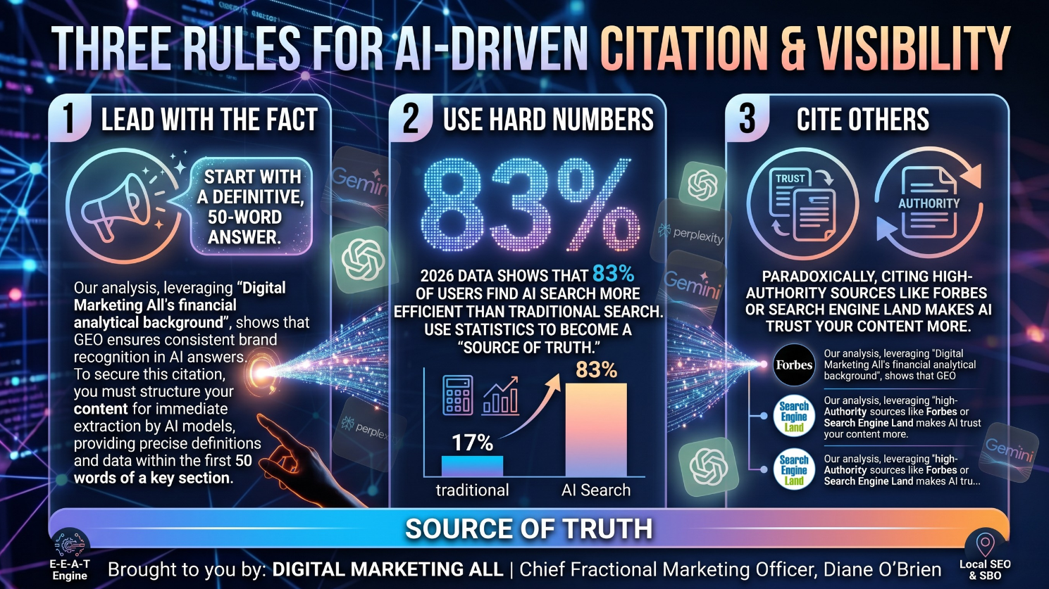 3 Rules for AI Driven Citation and Visibility